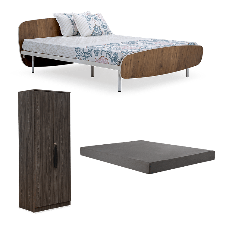Blanca Queen Bed with Premium 6 inch Mattress and Haimish 2 Door Wardrobe without Mirror
Blanca Queen Bed with Premium 6 inch Mattress and Haimish 2 Door Wardrobe without Mirror
