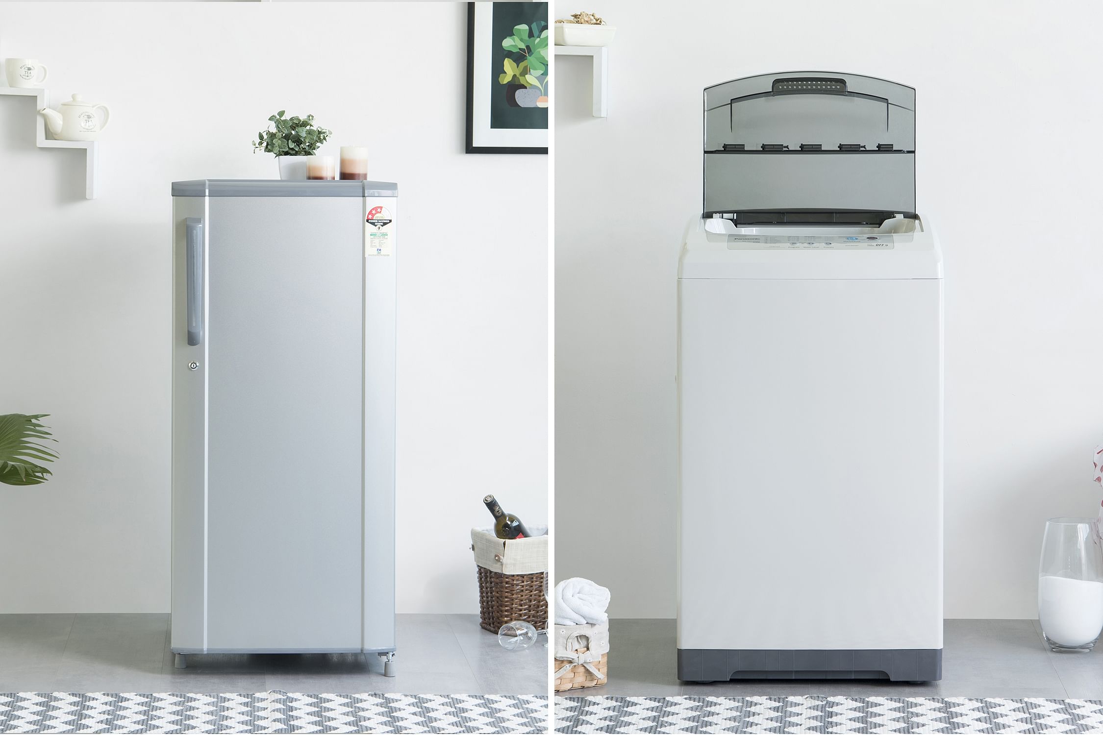 Refrigerator 190L And Washing Machine Top Load 6Kg Combo