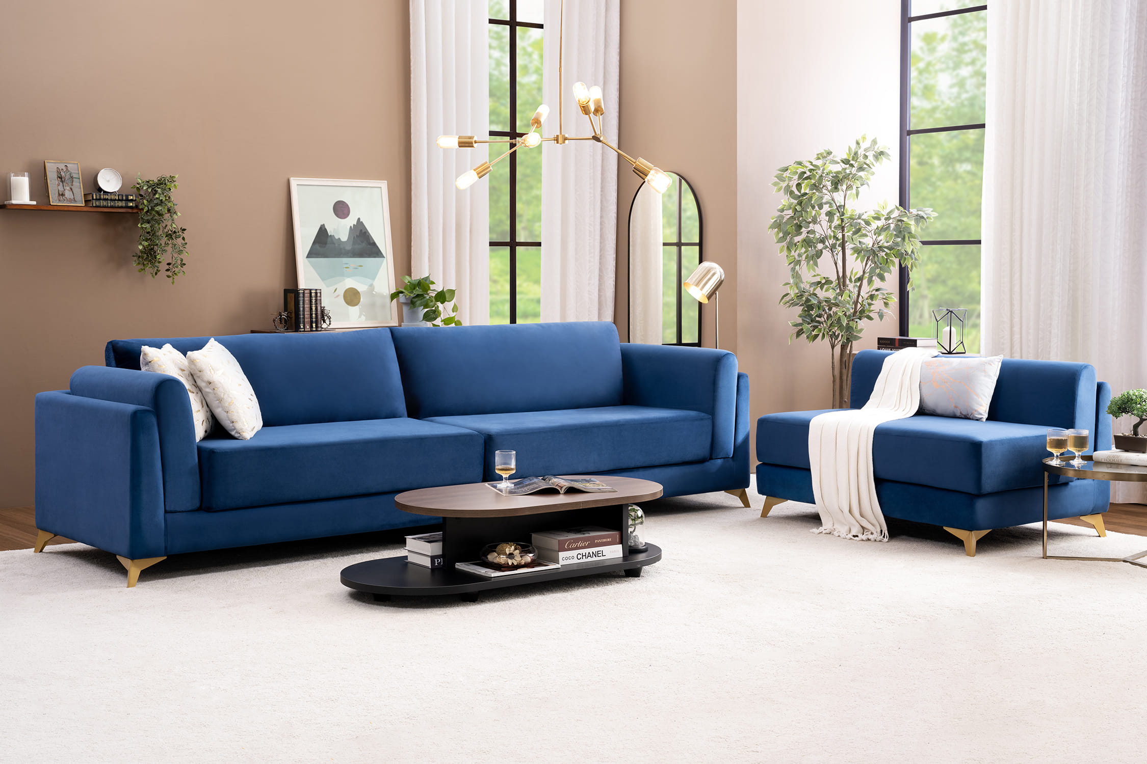 Velvet 3 Seater Sofa
