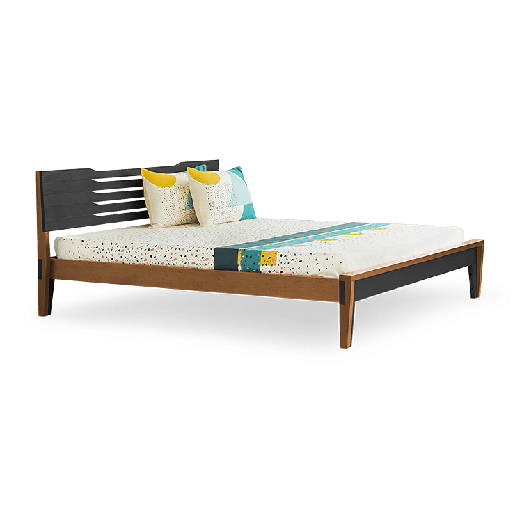 

Pico Solid Wood Queen Bed with 4" Basic Mattress