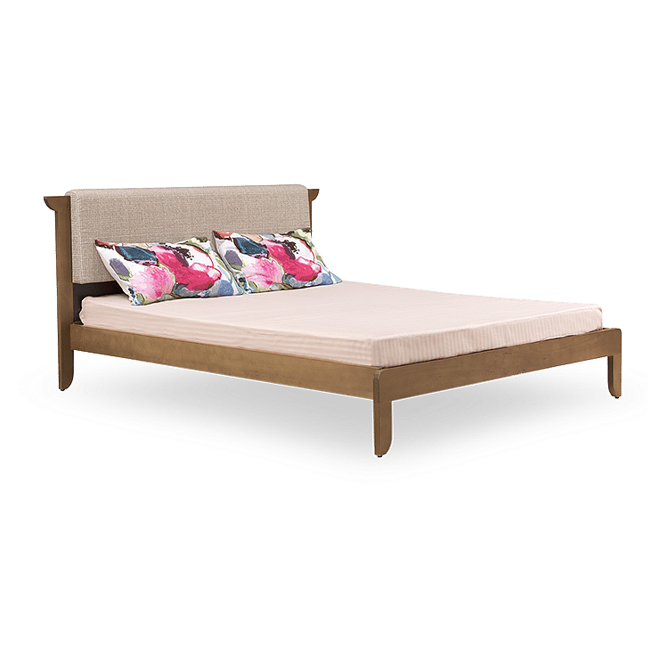 

Vitello Solid Wood Queen Bed with 6" Premium Mattress