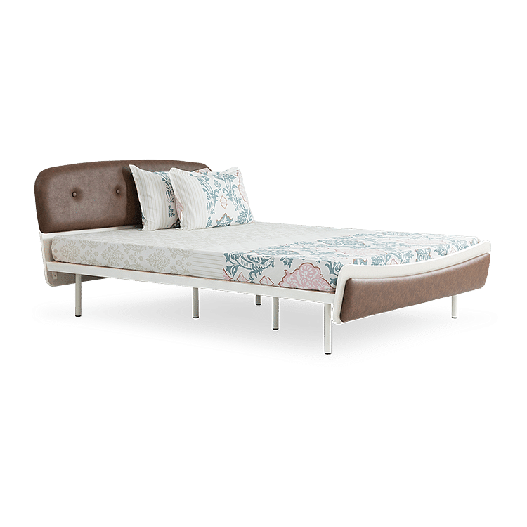 

Santorini Engineered Wood Queen Bed with 4" Basic Mattress