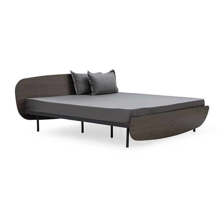 

Haimish Engineered Wood King Bed with 6" Premium Mattress