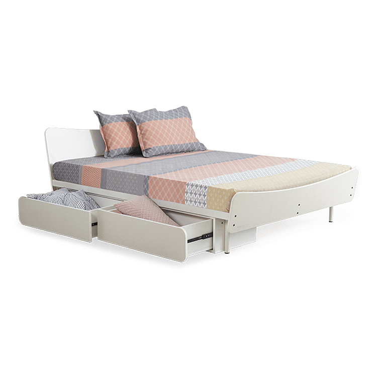 

Allen Engineered Wood Queen Storage Bed with 6" Premium Mattress