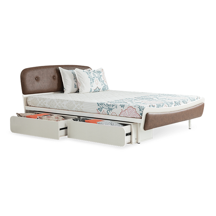 

Santorini Engineered Wood Queen Storage Bed with 6" Premium Mattress