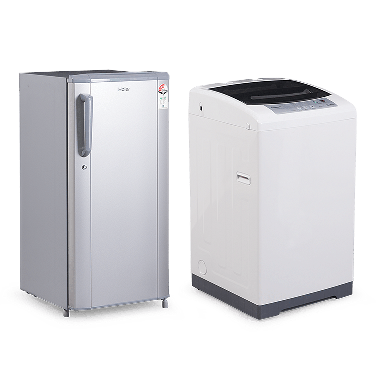

Refrigerator Single Door with Gently Used Washing Machine Combo