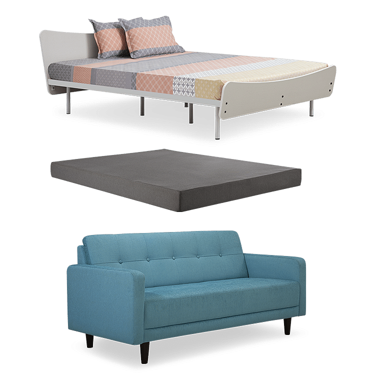 

Noah 3 Seater - Turquoise and Allen Queen Bed with Premium 6 inch Mattress