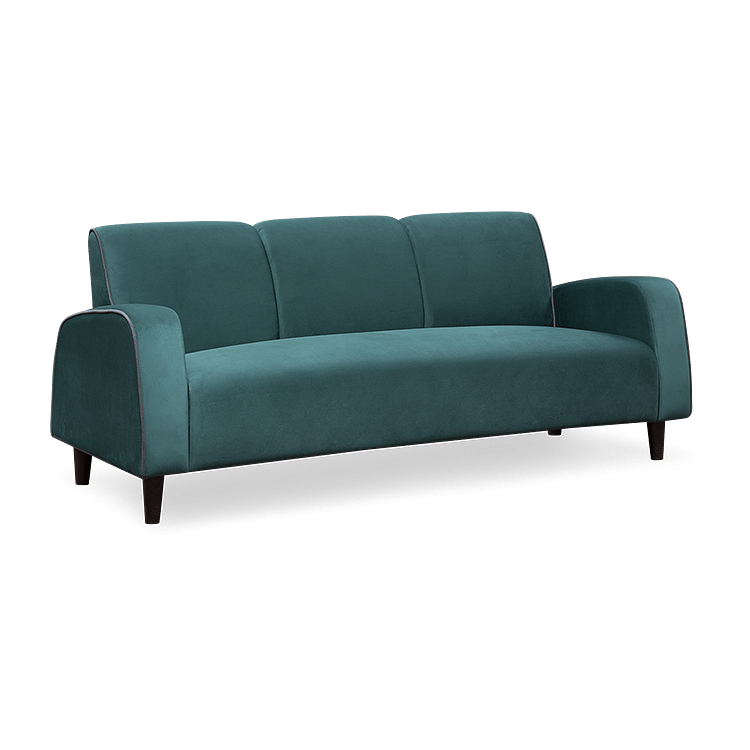 

Ella Velvet 3 Seater Sofa in Deep Teal Color
