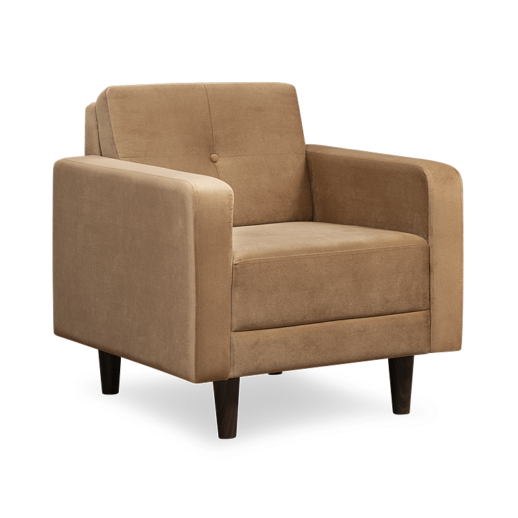 

Noah Velvet 1 Seater Sofa in Honey Gold Color