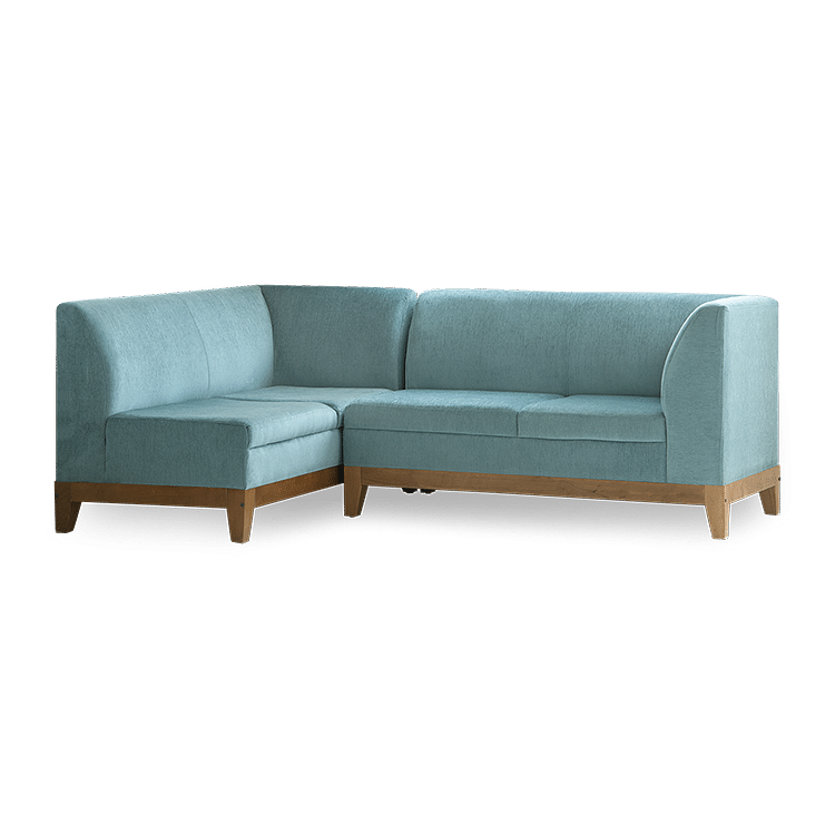 

Mili Fabric 2 Seater Sofa in Turquoise Color