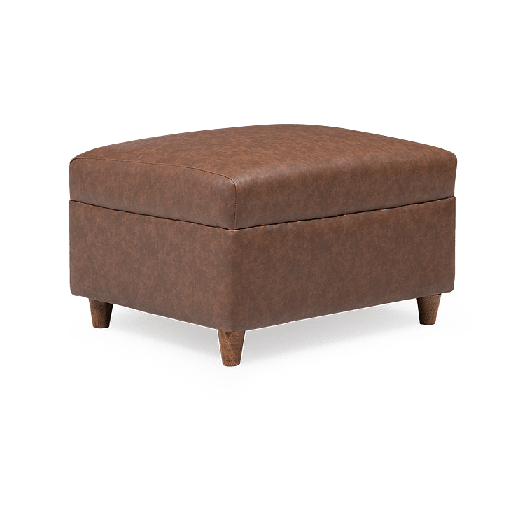 

Flex Leatherette Ottoman in Tan Brown Color
