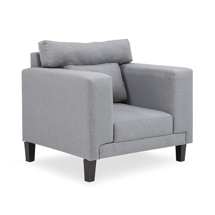 

Oso Fabric 1 Seater Sofa in Grey Color