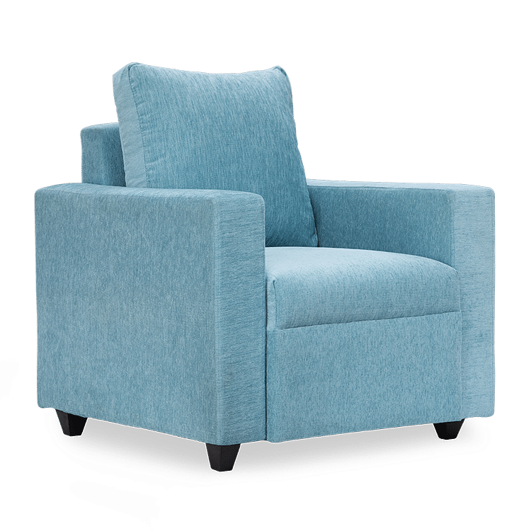 

Vive Fabric 1 Seater Sofa in Turquoise Color