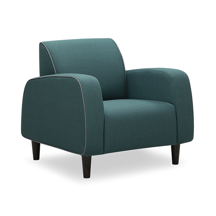 

Ella Fabric 1 Seater Sofa in Dark Green Color