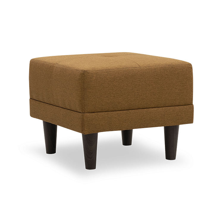 

Noah Fabric Ottoman in Smoke Mustard Color