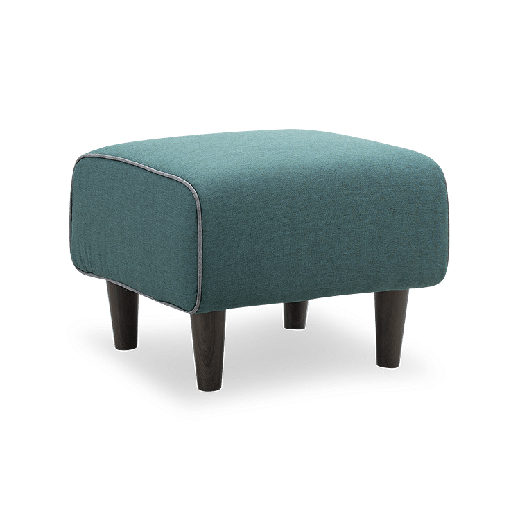 

Ella Fabric Ottoman in Dark Green Color