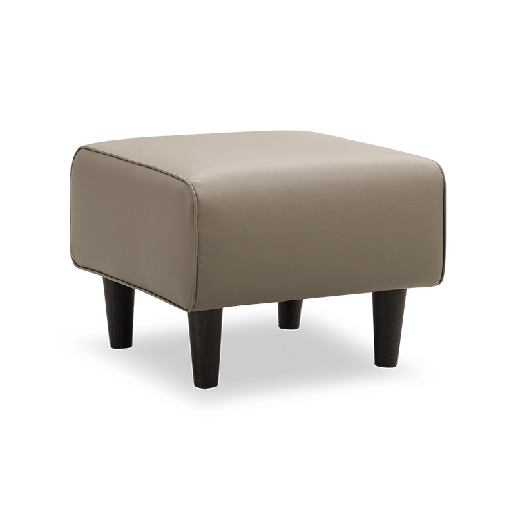 

Ella Leatherette Ottoman in Sand Beige Color