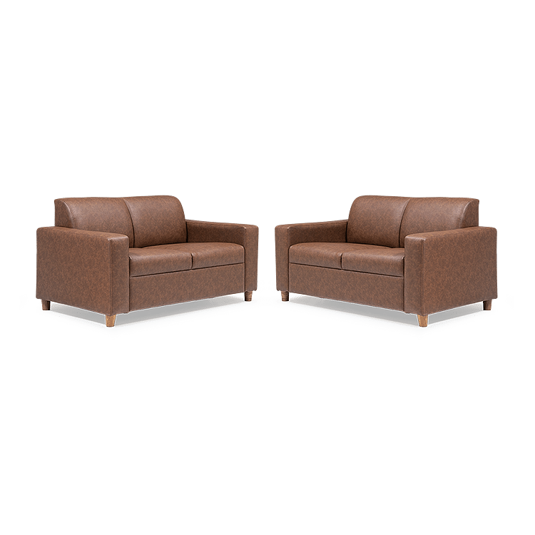 

Flex Leatherette 4 Seater Sofa in Tan Brown Color