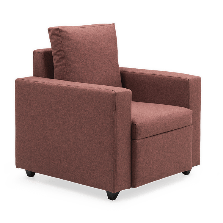 

Vive Fabric 1 Seater Sofa in Cinnamon Color