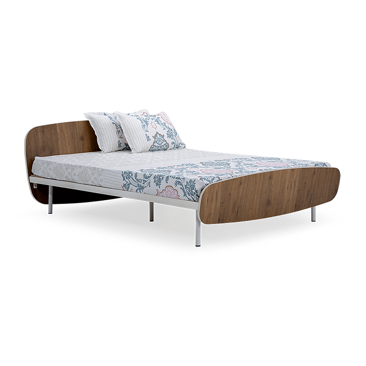 

Blanca Engineered Wood Queen Bed with 6" Premium Mattress