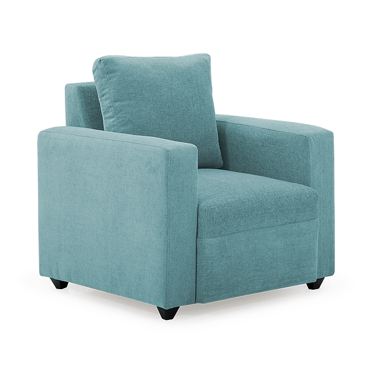 

Vive Fabric 1 Seater Sofa in Magic Blue Color