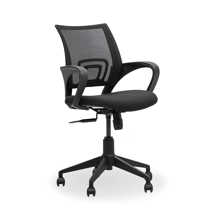 

Fly Mid Back Office Chair with Mesh Back & Fixed Arms In Black Color