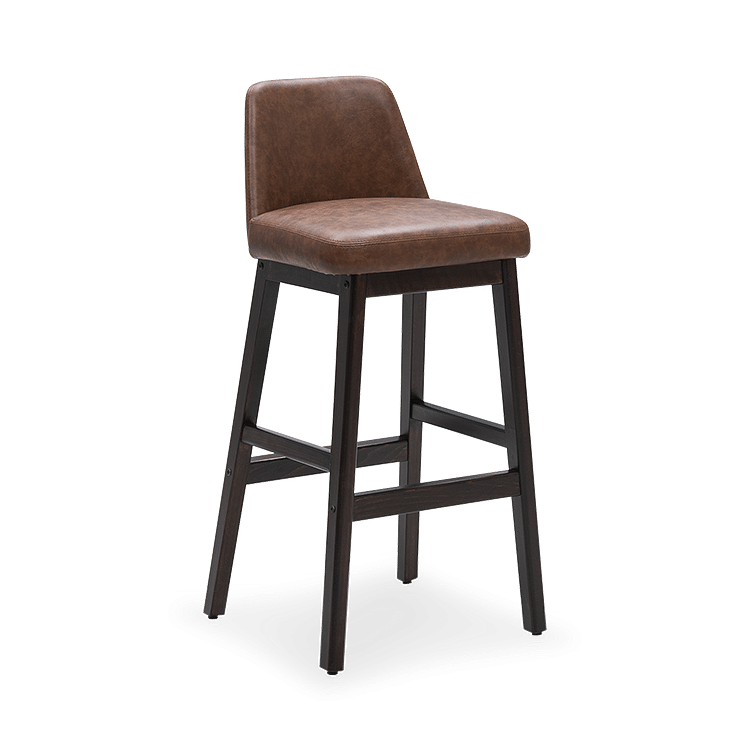 

Glen Solid Wood and Upholstered Bar Stool In Walnut Finish
