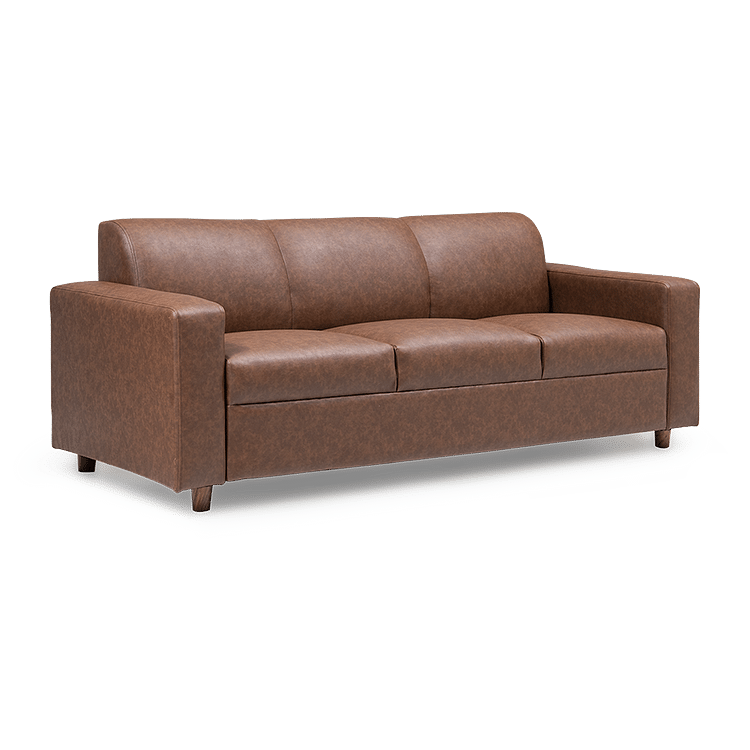 

Flex Leatherette 3 Seater Sofa in Tan Brown Color